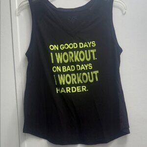 EVCR Women's Black Motivational Muscle Tee